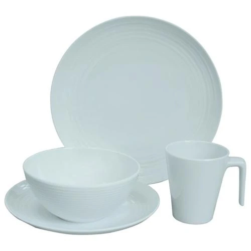 Flamefield Seramika Vanilla Round 16pc Premium Plus Melamine Set 1 Flamefield Seramika Vanilla Round 16pc Premium Plus Melamine Set