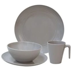 Flamefield Seramika Latte Round 16pc Premium Plus Melamine Set