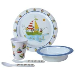 Freddie And Friends 5 Piece Children’s Melamine Dining Set