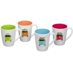 VW Camper Smiles 4pc Melamine Mugs