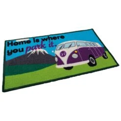 Quest Washable Home Is Where You Park It (Camper Van) Mat C0050N