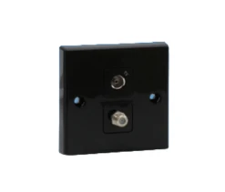 Black TV & Satellite Socket Outlet Motorhome Campervan PO334