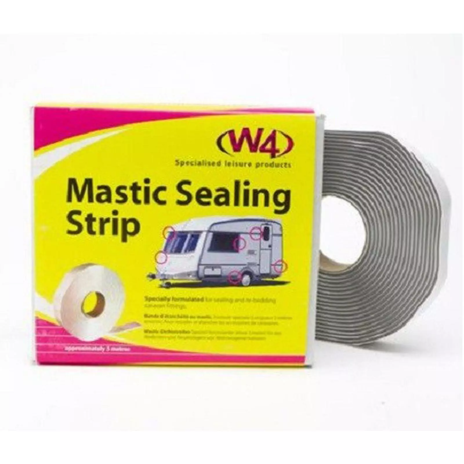W4 White 32mm Wide Mastic Sealing Strip 00117 (5m Roll) 2 W4 White 32mm Wide Mastic Sealing Strip 00117 (5m Roll) - Image 2