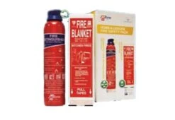 JACTONE Home & Leisure Fire Safety Pack – 600g ABC Fire Extinguisher & Fire Blanket
