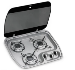 Dometic HBG3445 – 3 Burner Gas Hob With Glass Lid – SV9007
