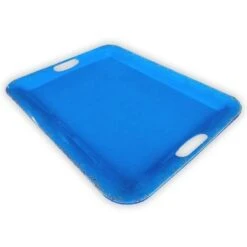 Crusader Rustic Melamine Tray (Azure Blue) W484/U