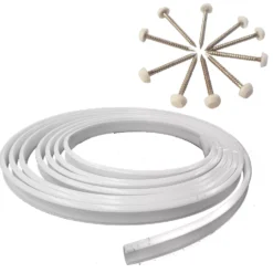 Caravan Window Capping 44mm White 10m Roll FREE Pack Of 10 Decadome Pins PO644