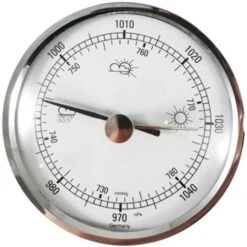 Crusader Caravan Small Chrome Bezel Barometer H162