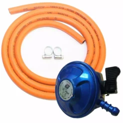 Calor Butane 21mm Clip On Regulator With LPG Gas Hose And Clips