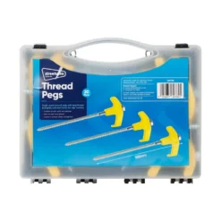 Leisurewize 20Pc Screw In Threaded HD Awning Ground Pegs 7.4 X 185mm LW735