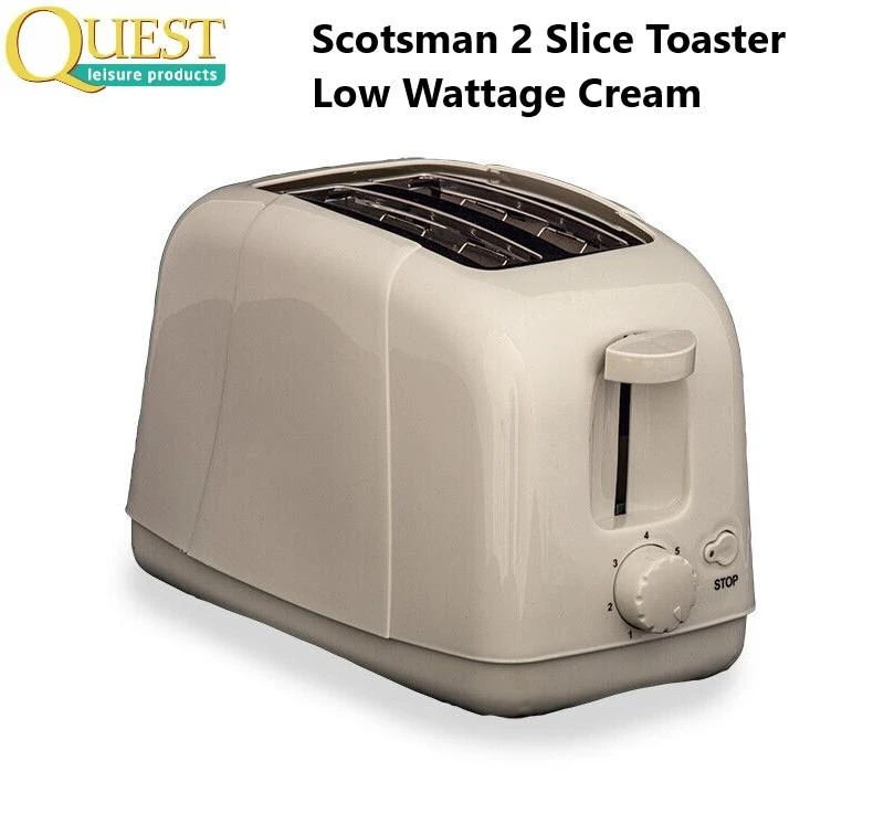 Quest Scotsman Toaster Low Wattage Cream 2 Slice Caravan Motorhome K0036CR 4 Quest Scotsman Toaster Low Wattage Cream 2 Slice Caravan Motorhome K0036CR - Image 4