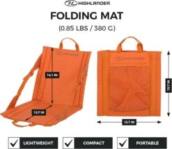 Highlander Lightweight & Portable Folding Outdoor Seat Orange -Camping Online 11 1