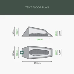 Highlander RESPITE 1 Person Tunnel Tent Pine Green – TEN167-PG -Camping Online 11 1