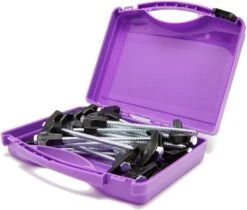 Blue Diamond Heavy Duty Screw Ground Pegs Pro Hooks- 20 Pack PEG223 -Camping Online 1132
