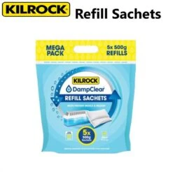 Kilrock Damp Clear Moisture Refills 2.5kg 5 X 500g Sachets Caravan Home H8042