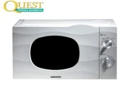 Daewoo White 20L 700W Microwave Oven Dial Auto Defrost -Camping Online 1272