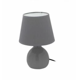 PLS Ceramic Table Lamp GREY Mains 240v Caravan Motorhome TL104 -Camping Online 135461
