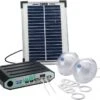 HUBi GO 2K Solar Panel Lighting Power Kit & 2 Lumi Lights Motorhome & Caravan