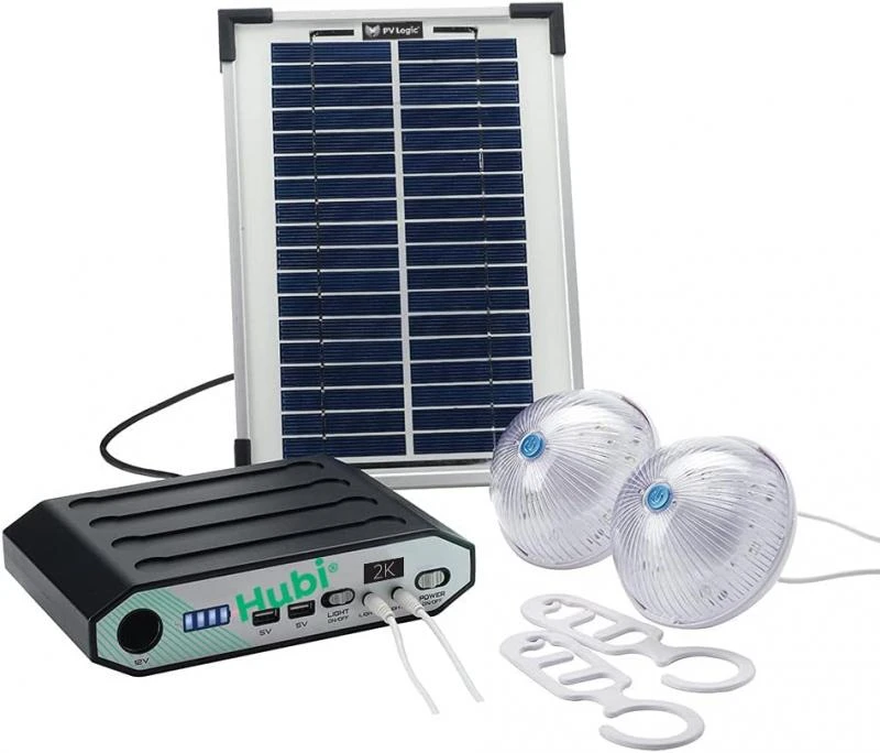 HUBi GO 2K Solar Panel Lighting Power Kit & 2 Lumi Lights Motorhome & Caravan 1 HUBi GO 2K Solar Panel Lighting Power Kit & 2 Lumi Lights Motorhome & Caravan
