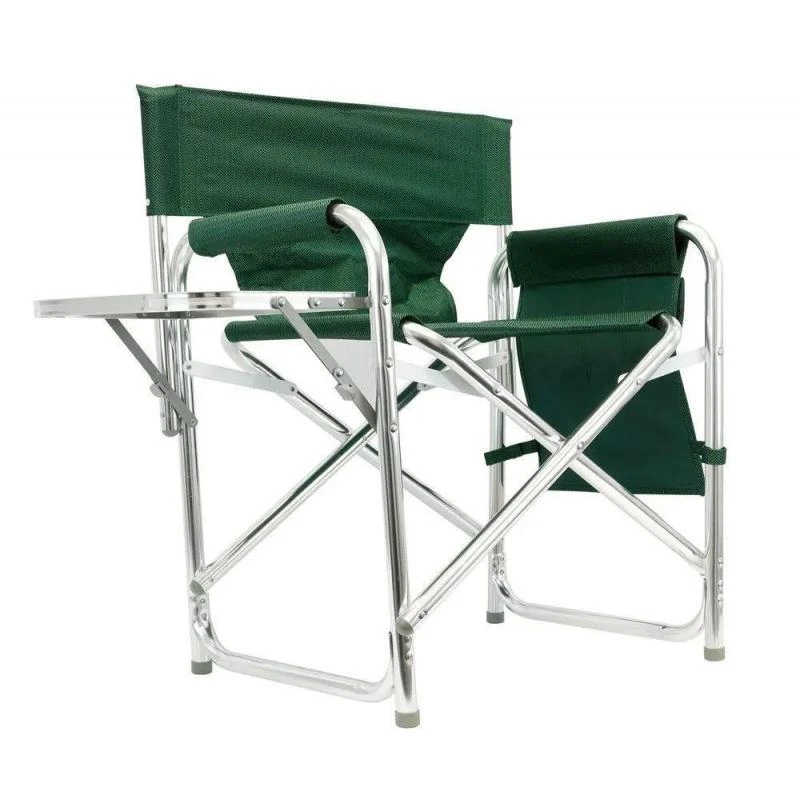 Sun Leisure Folding Alloy Sports Directors Chair Side Table Side Pockets Green 2 Sun Leisure Folding Alloy Sports Directors Chair Side Table Side Pockets Green - Image 2