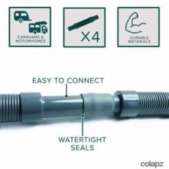 Colapz Flexi Extendable Waste Water Outlet Pipe Connection Kit -Camping Online 1623