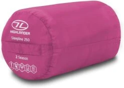 Highlander Sleepline 250 Adult Envelope Sleeping Bag Pink SB034-PK -Camping Online 1666621