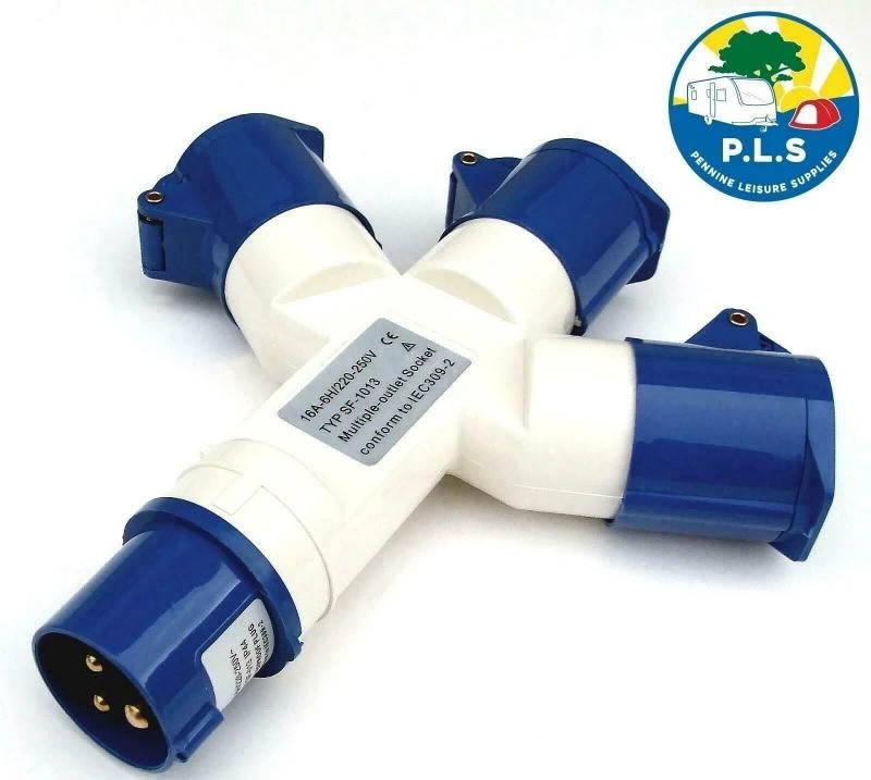 3 Way Mains Outlet Hook Up Splitter Adapter 16A Caravan Motorhome Camping 4 3 Way Mains Outlet Hook Up Splitter Adapter 16A Caravan Motorhome Camping - Image 4