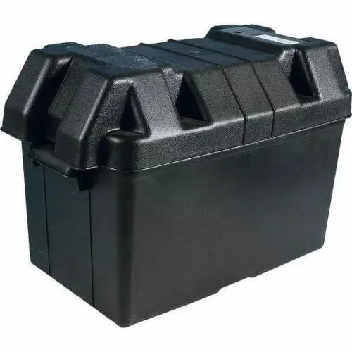 Black Plastic Battery Box Tray Caravan Motorhome Marine Electrics PO588 2 Black Plastic Battery Box Tray Caravan Motorhome Marine Electrics PO588 - Image 2