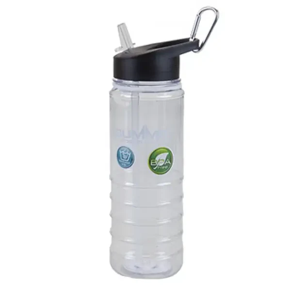 Summit 700ml Water Bottle With Carabiner Clip SUM696072 – Clear 2 Summit 700ml Water Bottle With Carabiner Clip SUM696072 – Clear - Image 2