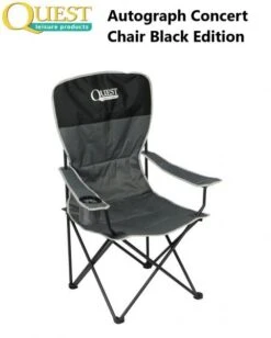Quest Autograph Concert Pack Away Chair Camping Caravan Black F2050-BL -Camping Online 2022511B