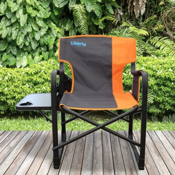 Liberty Camping Director’s Chair Orange Folding Side Table Caravan Motorhome 3 Liberty Camping Director’s Chair Orange Folding Side Table Caravan Motorhome - Image 3