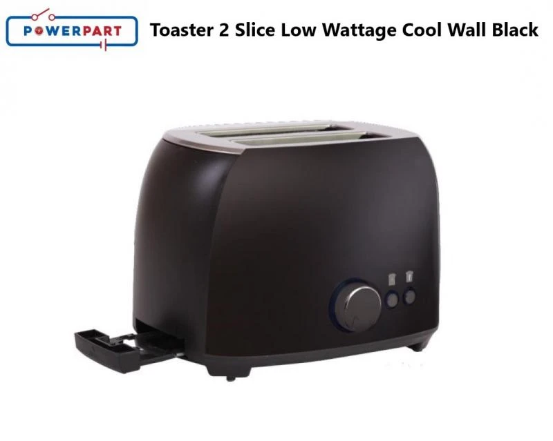 Powerpart Toaster 2 Slice Low Wattage Cool Wall Black Caravan Camping PO242 1 Powerpart Toaster 2 Slice Low Wattage Cool Wall Black Caravan Camping PO242