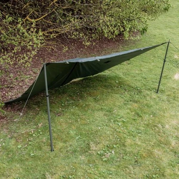 Highlander Basha Olive Green Waterproof Military Tarp Rain Sun Shelter Camping 4 Highlander Basha Olive Green Waterproof Military Tarp Rain Sun Shelter Camping - Image 4