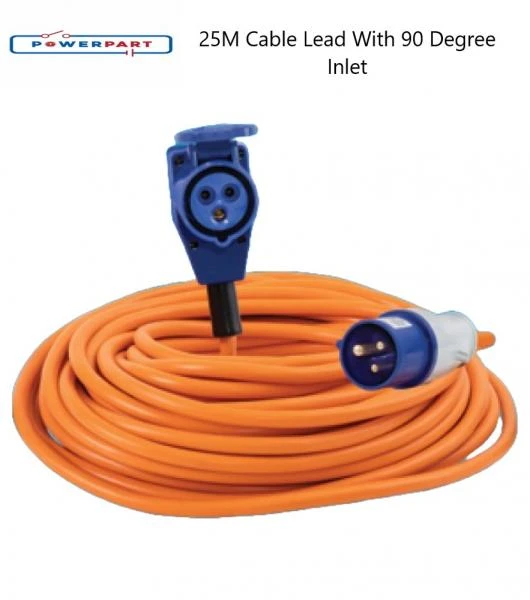 Powerpart 25m Mains Hook Up Shoreline Boat Cable Lead 90 Degree Inlet PO106N 3 Powerpart 25m Mains Hook Up Shoreline Boat Cable Lead 90 Degree Inlet PO106N - Image 3