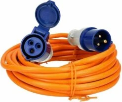 Semloh 25m Caravan Hook Up Extension Cable 2.5mm 240V 3pin Mains Electric Lead -Camping Online 2435422