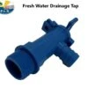 Fresh Water Drainage Outlet Tap Blue 3/4′ BSP For 25mm Hose Caravan Motorhome
