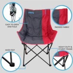Liberty Leisure Comfort Chair Red Outdoors Caravan Motorhome LLCC-5 -Camping Online 2543