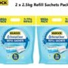 2 X Kilrock Damp Clear Moisture Refills 2.5kg Sachets Caravan Home