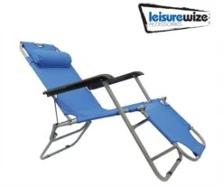 Leisurewize Easi-Recline Sun Lounger Chair – Blue Garden Camping Caravan LW674 -Camping Online 272391