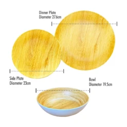 Liberty Sardinia 12 Piece Melamine Dinner Set -Camping Online 3 1 1