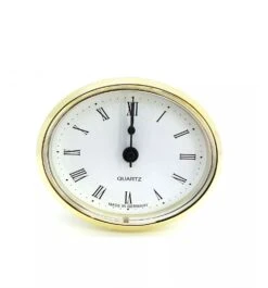 Caravan Motorhome Quartz Clock 72mm Oval Brass C/w Battery ME508 -Camping Online 3 26