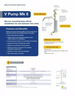 Whale Fresh Water V Pump MK6 Manual Hand Tap GP0650 -Camping Online 3 8 1