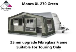 Dorema Monza XL 270 Seasonal Awning Green 25mm Fibreglass Frame -Camping Online 314
