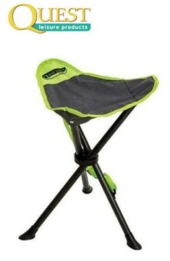 Quest Autograph Devon Lightweight Folding Stool / Footrest Black & Green