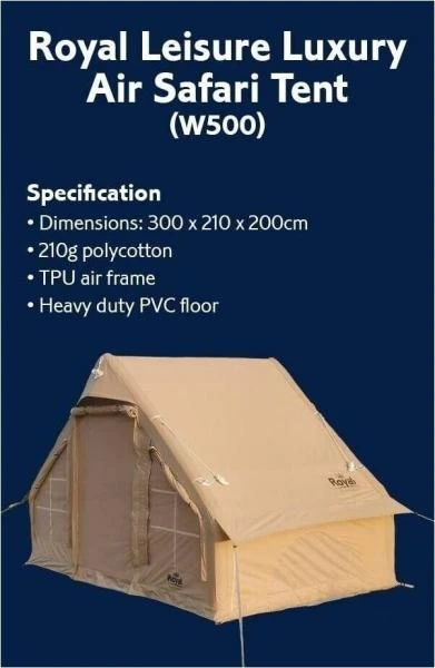 Royal Air Tent Luxury Safari Tent Inflatable Camping Festival Outdoors W500 5 Royal Air Tent Luxury Safari Tent Inflatable Camping Festival Outdoors W500 - Image 5