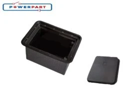 Powerpart Black Underfloor Battery Box + Box Lid – Caravan PO553 + PO554