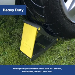 Leisurewize Pair Of Folding Wheel Chocks With Spikes LW570 -Camping Online 4 8 1