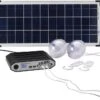 HUBi 10K Solar Panel And 2 USB Rechargeable Lumi Lights Motorhome Caravan Boat