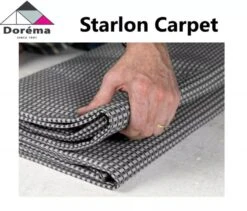 Dorema Starlon Grey 240 X 700cm Heavy Duty Woven Breathable Groundsheet Carpet
