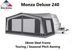 Dorema Monza 240 Deluxe Seasonal Pitch Caravan Awning 28mm Steel Frame -Camping Online 423c